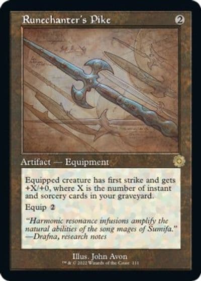 Runechanters Pike Schematic The Brothers' War: Retro Frame Artifacts Magic card