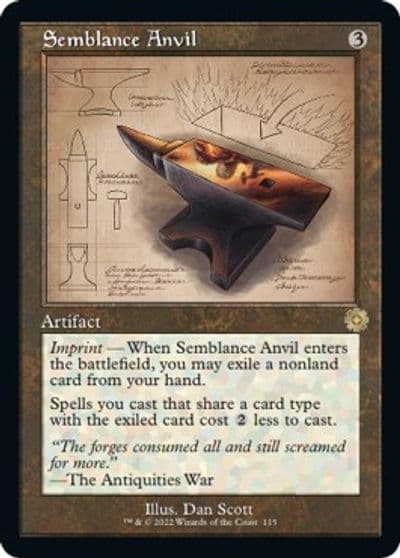 Semblance Anvil Schematic The Brothers' War: Retro Frame Artifacts Magic card
