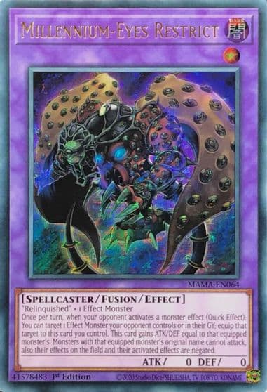 Millennium Eyes Restrict Ultra Pharaohs Rare Magnificent Mavens Yu-Gi-Oh! card