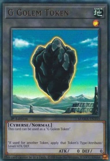 G Golem Token Magnificent Mavens Yu-Gi-Oh! card
