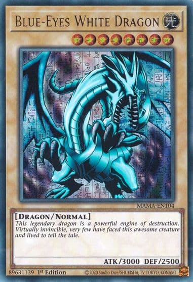 Blue Eyes White Dragon Ultra Pharaohs Rare Magnificent Mavens Yu-Gi-Oh! card