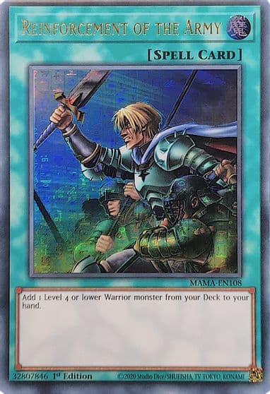 Reinforcement of the Army Ultra Pharaohs Rare Magnificent Mavens Yu-Gi-Oh! card