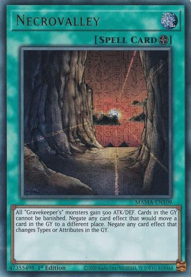 Necrovalley Ultra Pharaohs Rare Magnificent Mavens Yu-Gi-Oh! card
