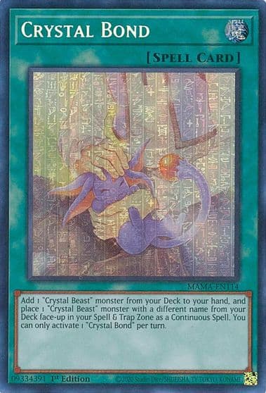 Crystal Bond Ultra Pharaohs Rare Magnificent Mavens Yu-Gi-Oh! card