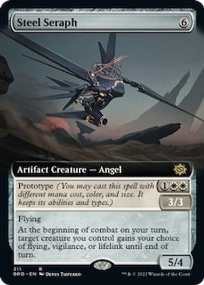 Steel Seraph Extended Art The Brothers' War Magic card