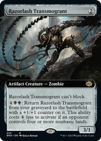 Razorlash Transmogrant Extended Art The Brothers' War Magic card
