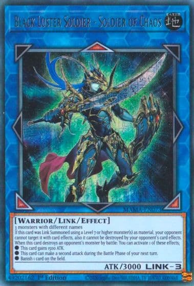 Black Luster Soldier Soldier of Chaos Ultra Pharaohs Rare Magnificent Mavens Yu-Gi-Oh! card