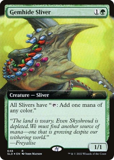 Gemhide Sliver Extended Art Secret Lair Drop Series Magic card