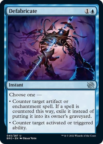 Defabricate The Brothers' War Magic card