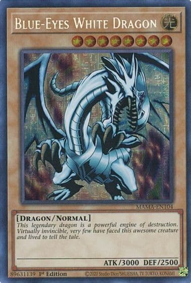 Blue Eyes White Dragon Secret Pharaohs Rare Magnificent Mavens Yu-Gi-Oh! card