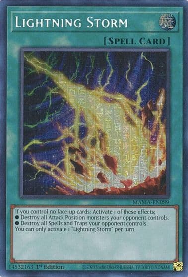Lightning Storm Secret Pharaohs Rare Magnificent Mavens Yu-Gi-Oh! card