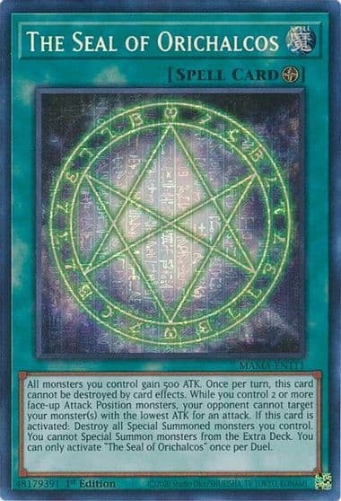 The Seal of Orichalcos Secret Pharaohs Rare Magnificent Mavens Yu-Gi-Oh! card
