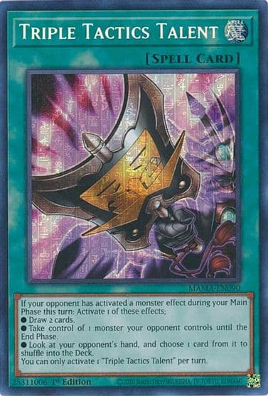 Triple Tactics Talent Secret Pharaohs Rare Magnificent Mavens Yu-Gi-Oh! card