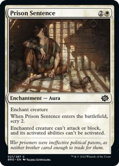 Prison Sentence The Brothers' War Magic card