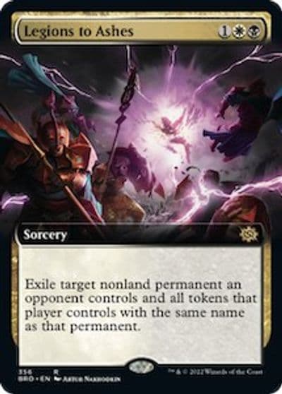 Legions to Ashes Extended Art The Brothers' War Magic card