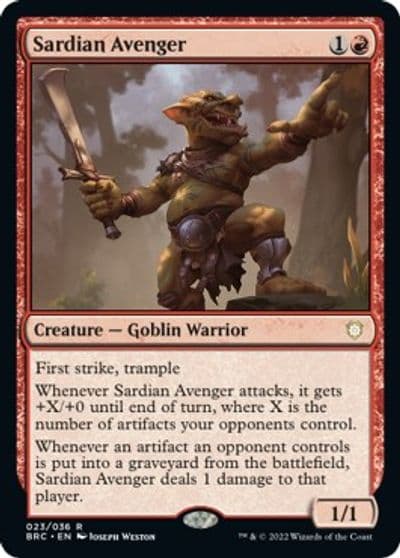 Sardian Avenger Commander: The Brothers' War Magic card