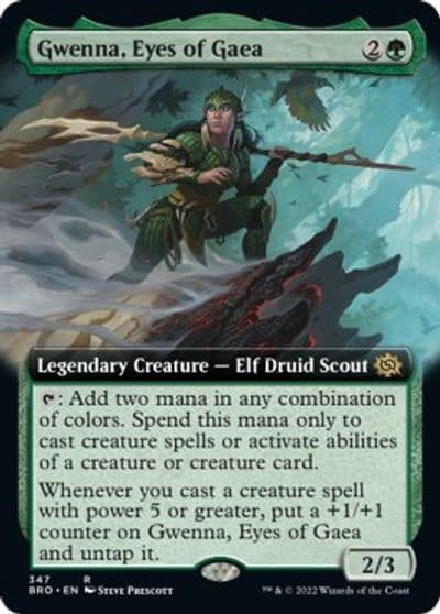 Gwenna Eyes of Gaea Extended Art The Brothers' War Magic card
