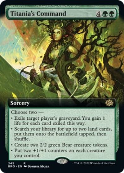 Titanias Command Extended Art The Brothers' War Magic card