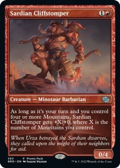 Sardian Cliffstomper Promo Pack: The Brothers' War Magic card