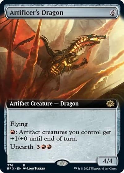 Artificers Dragon Extended Art The Brothers' War Magic card