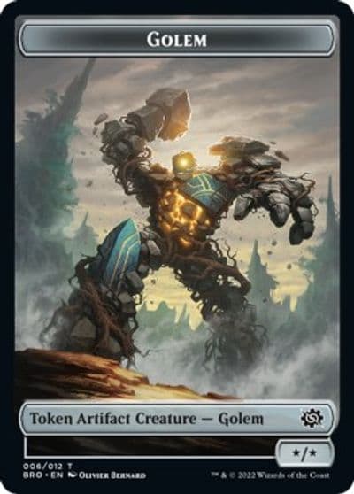Golem Token The Brothers' War Magic card
