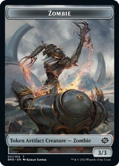 Zombie Token The Brothers' War Magic card