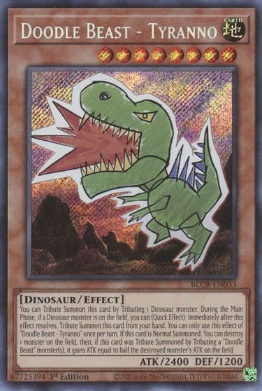 Doodle Beast Tyranno Battles of Legend: Crystal Revenge Yu-Gi-Oh! card