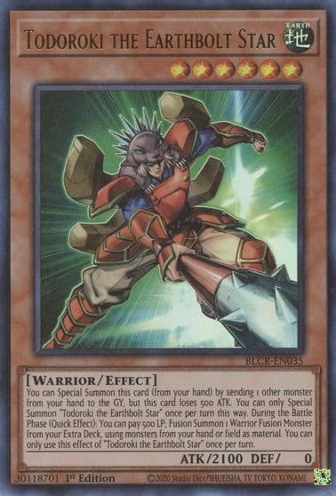 Todoroki the Earthbolt Star Battles of Legend: Crystal Revenge Yu-Gi-Oh! card