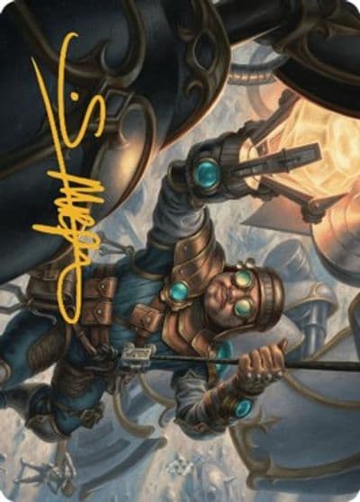 Powerstone Engineer Art Card Gold Stamped Signature Art Series: The Brothers' War Magic card