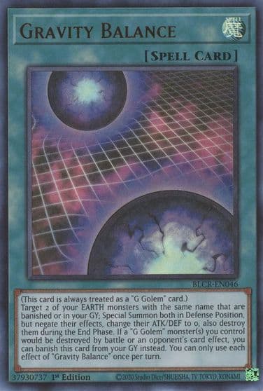 Gravity Balance Battles of Legend: Crystal Revenge Yu-Gi-Oh! card
