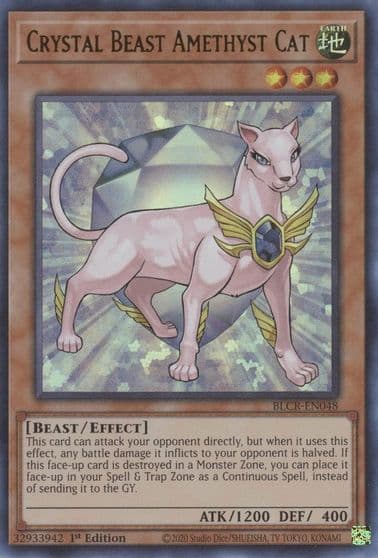 Crystal Beast Amethyst Cat Battles of Legend: Crystal Revenge Yu-Gi-Oh! card