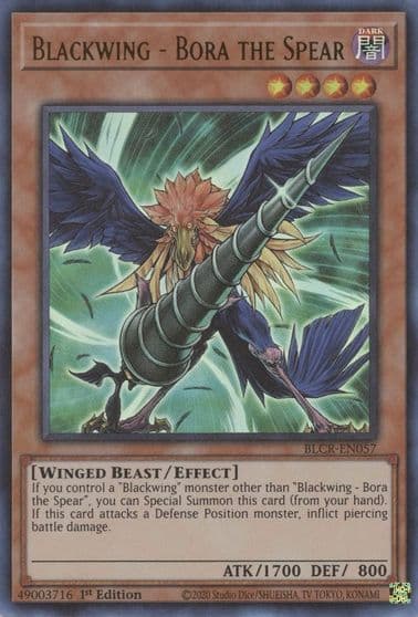 Blackwing Bora the Spear Battles of Legend: Crystal Revenge Yu-Gi-Oh! card