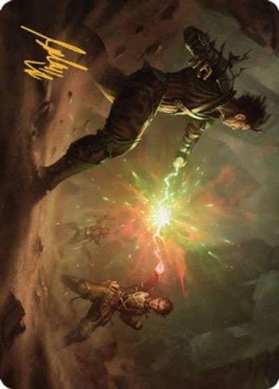 Brotherhoods End Art Card Gold Stamped Signature Art Series: The Brothers' War Magic card