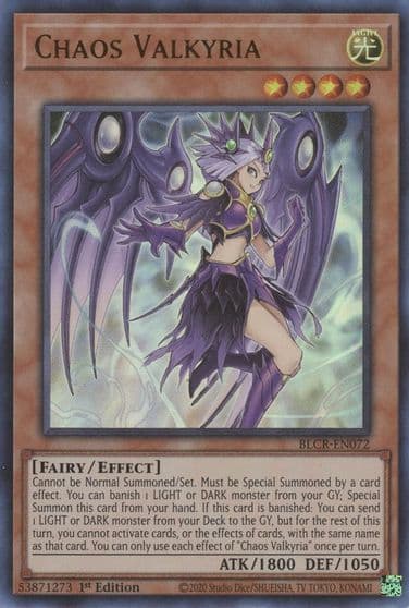 Chaos Valkyria Battles of Legend: Crystal Revenge Yu-Gi-Oh! card