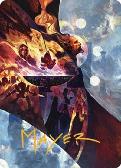 Urzas Command Art Card Gold Stamped Signature Art Series: The Brothers' War Magic card