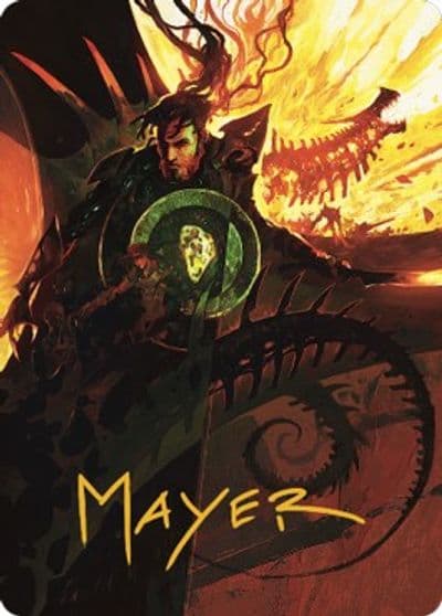 Mishras Command Art Card Gold Stamped Signature Art Series: The Brothers' War Magic card