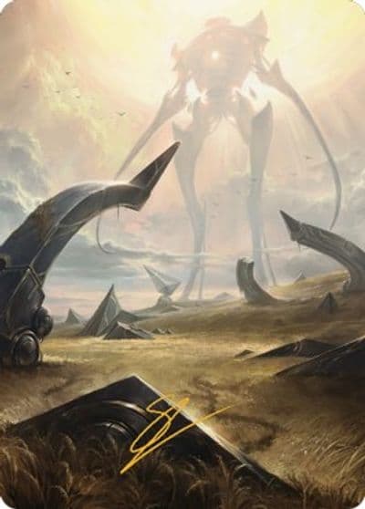 Plains 47 Art Card Gold Stamped Signature Art Series: The Brothers' War Magic card