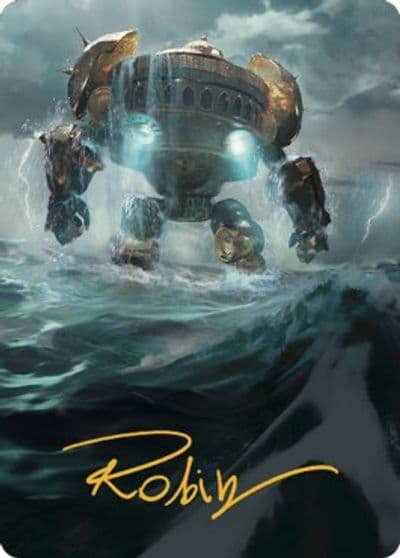 Island Art Card Gold Stamped Signature Art Series: The Brothers' War Magic card