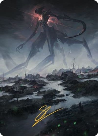 Swamp 50 Art Card Gold Stamped Signature Art Series: The Brothers' War Magic card