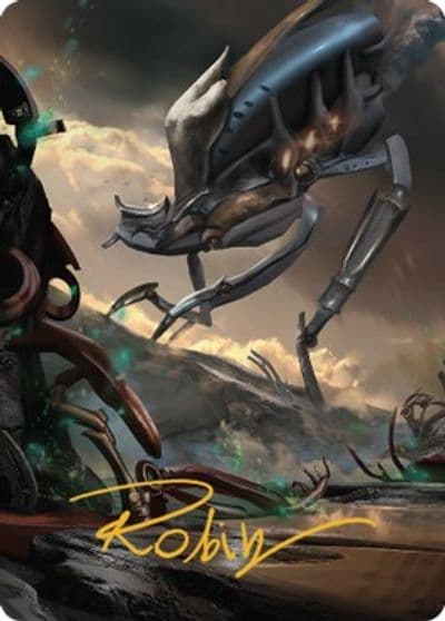 Swamp 51 Art Card Gold Stamped Signature Art Series: The Brothers' War Magic card