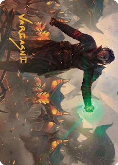Mishra Eminent One Art Card Gold Stamped Signature Art Series: The Brothers' War Magic card