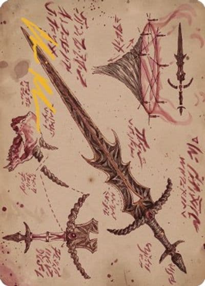 Blackblade Reforged Art Card Gold Stamped Signature Art Series: The Brothers' War Magic card