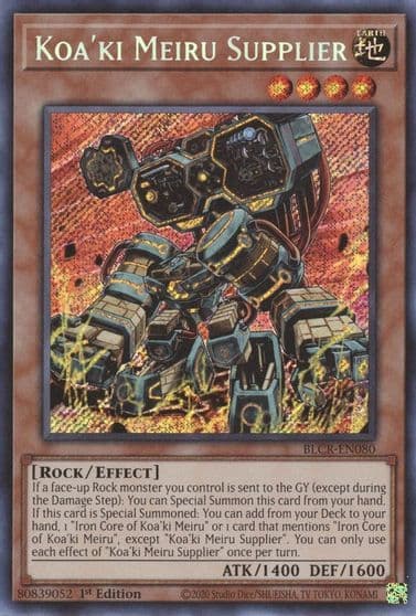 Koaki Meiru Supplier Battles of Legend: Crystal Revenge Yu-Gi-Oh! card