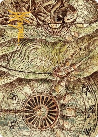 Phyrexian Processor Art Card Gold Stamped Signature Art Series: The Brothers' War Magic card
