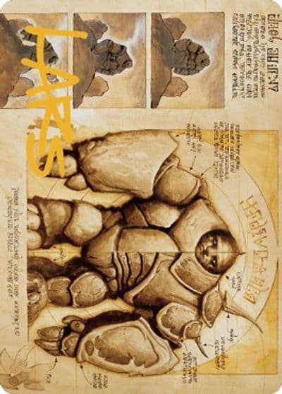 Precursor Golem Art Card Gold Stamped Signature Art Series: The Brothers' War Magic card