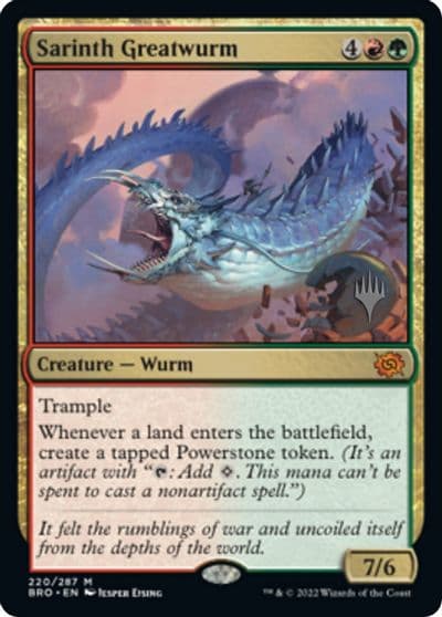 Sarinth Greatwurm Promo Pack: The Brothers' War Magic card