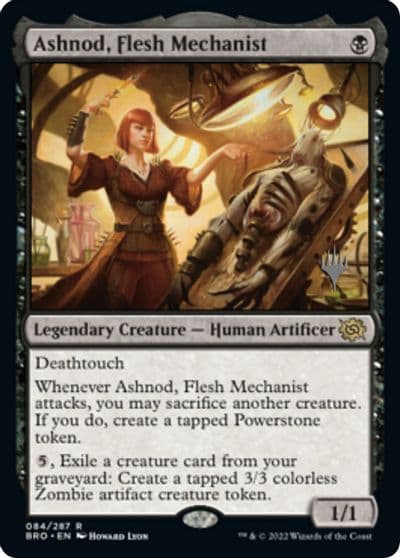 Ashnod Flesh Mechanist Promo Pack: The Brothers' War Magic card