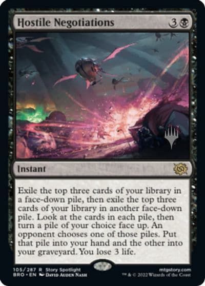 Hostile Negotiations Promo Pack: The Brothers' War Magic card