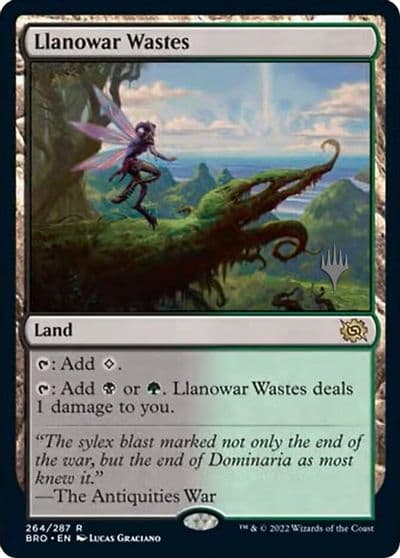 Llanowar Wastes Promo Pack: The Brothers' War Magic card