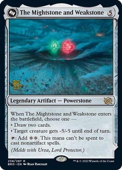 The Mightstone and Weakstone Prerelease Cards Magic card